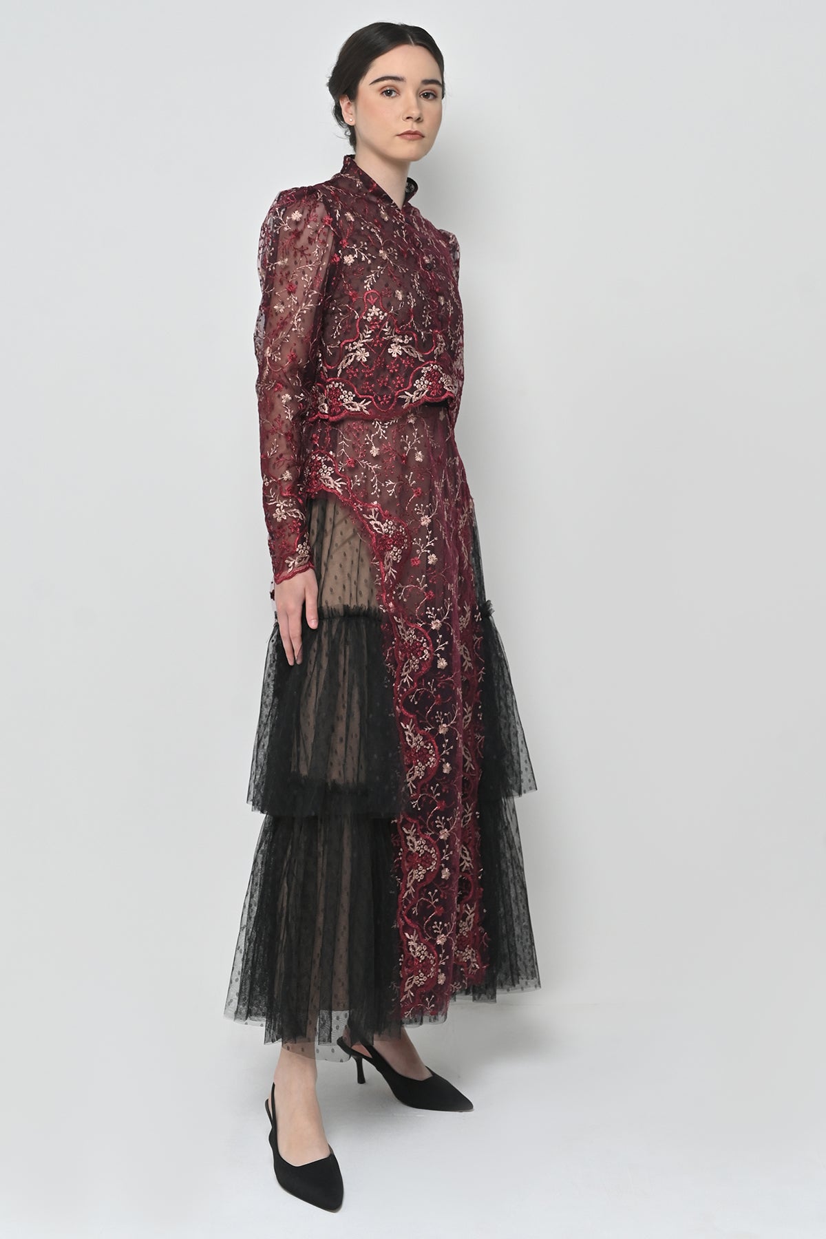 Kemala Dress in Ruby Red