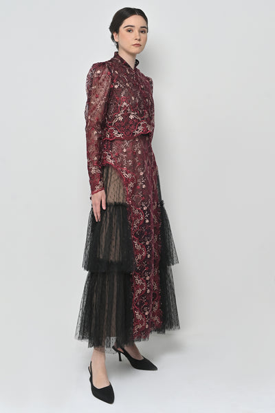 Kemala Dress in Ruby Red