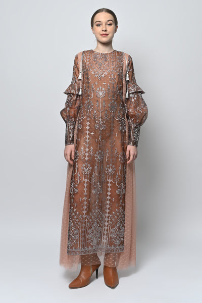 Reylin Dress in Brown