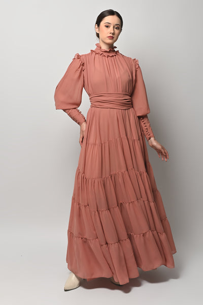 Ofra Dress in Terracotta