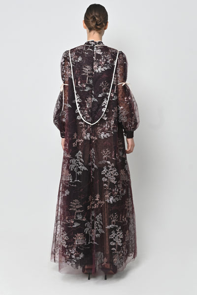 Corrina Dress in Deep Maroon