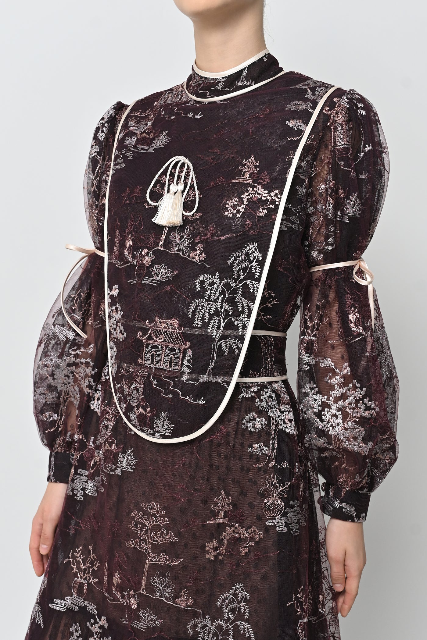 Corrina Dress in Deep Maroon