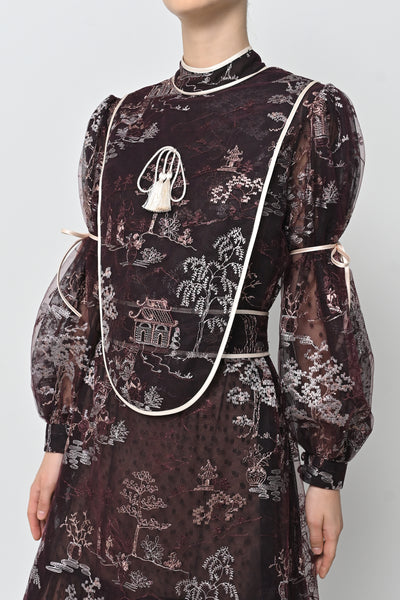 Corrina Dress in Deep Maroon