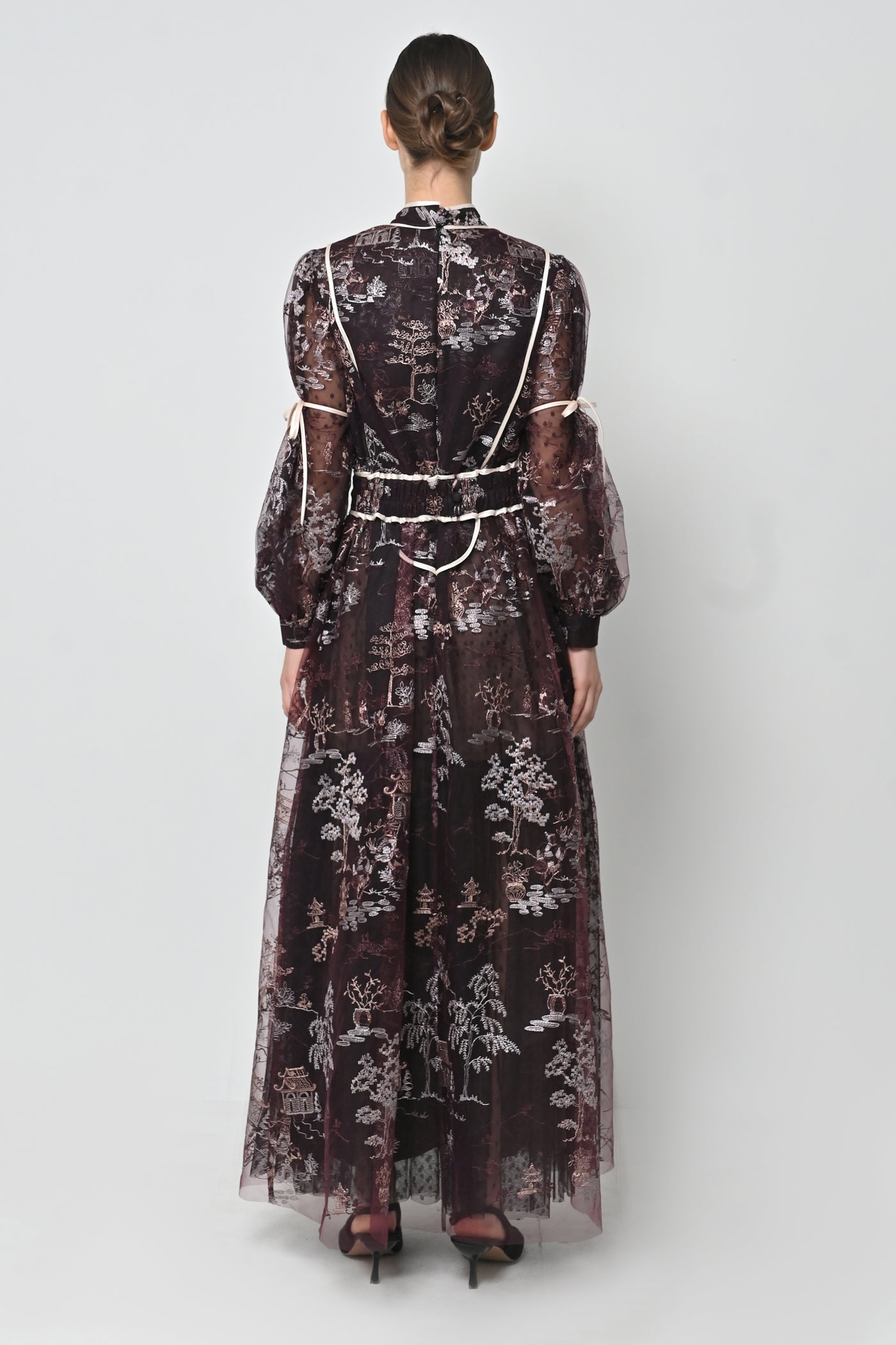Corrina Dress in Deep Maroon