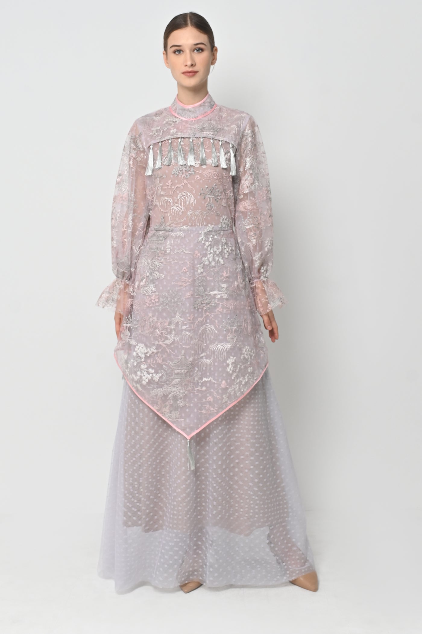 Claudie Dress in Silver Pink