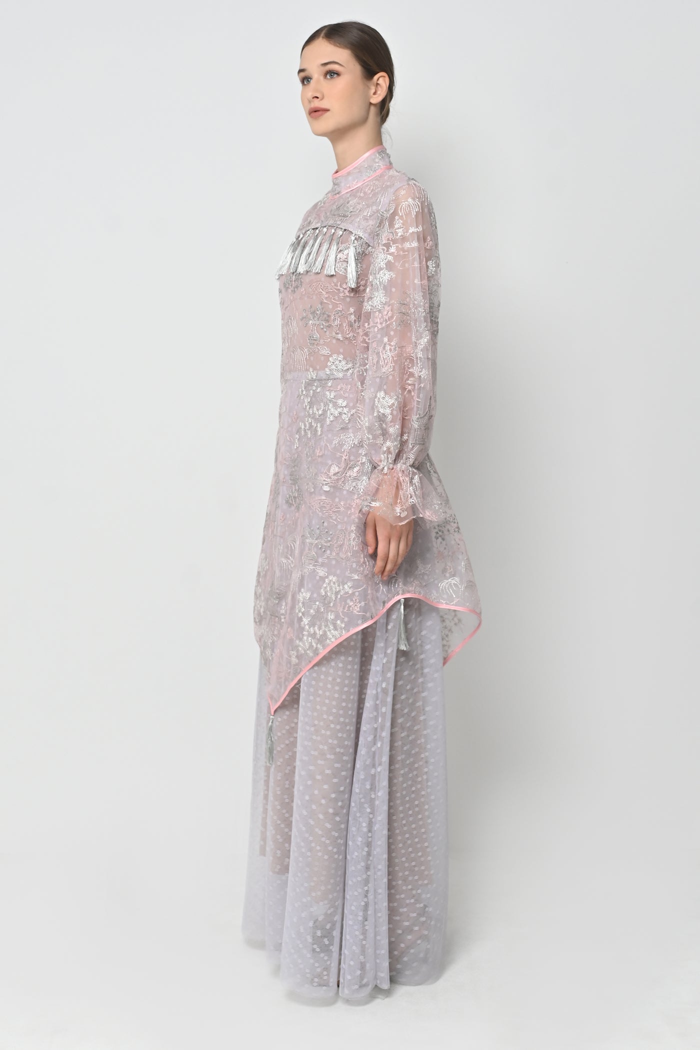 Claudie Dress in Silver Pink