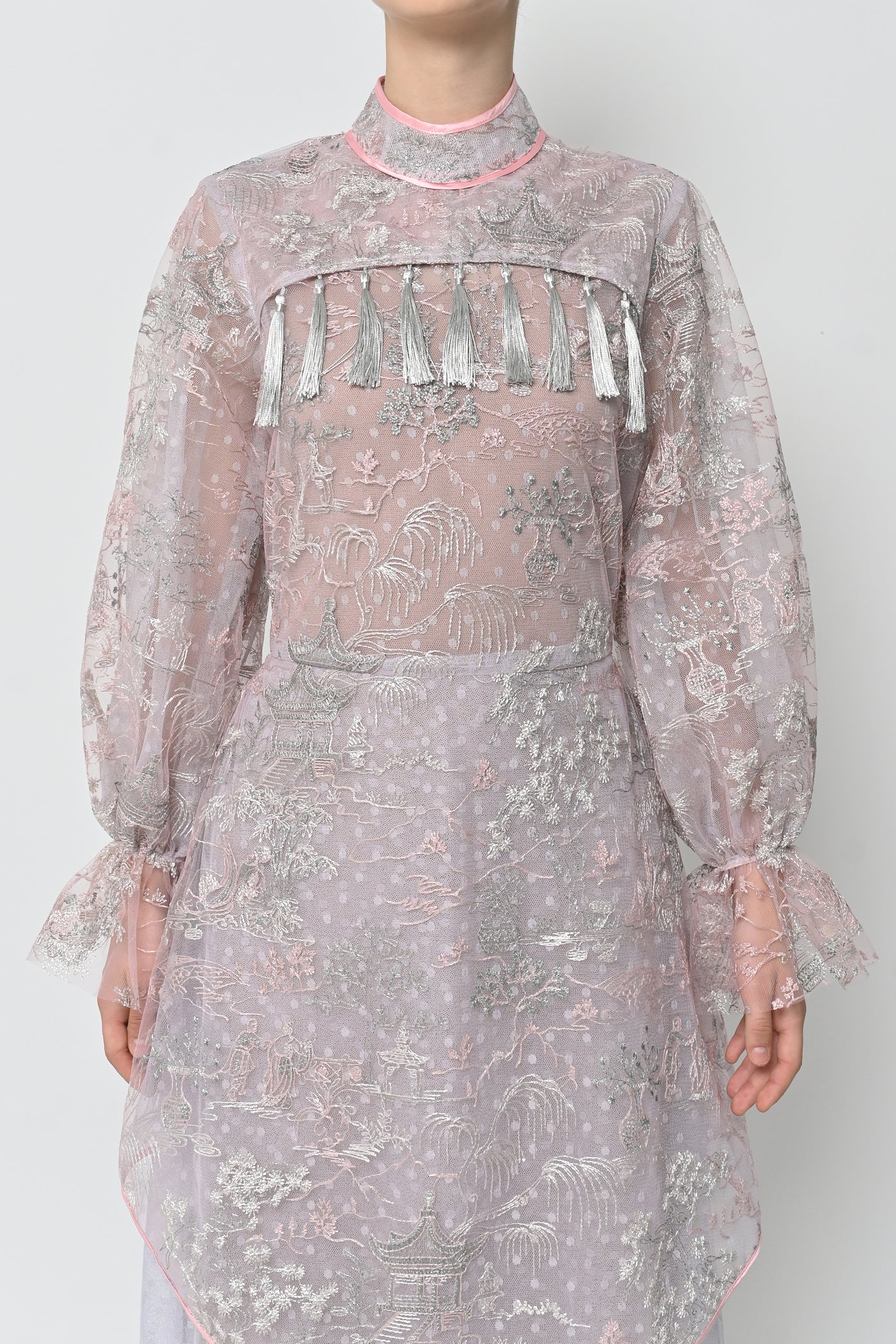 Claudie Dress in Silver Pink