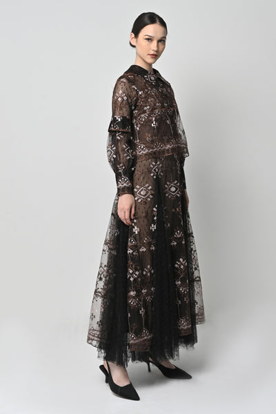 Ginna Dress in Mahogany