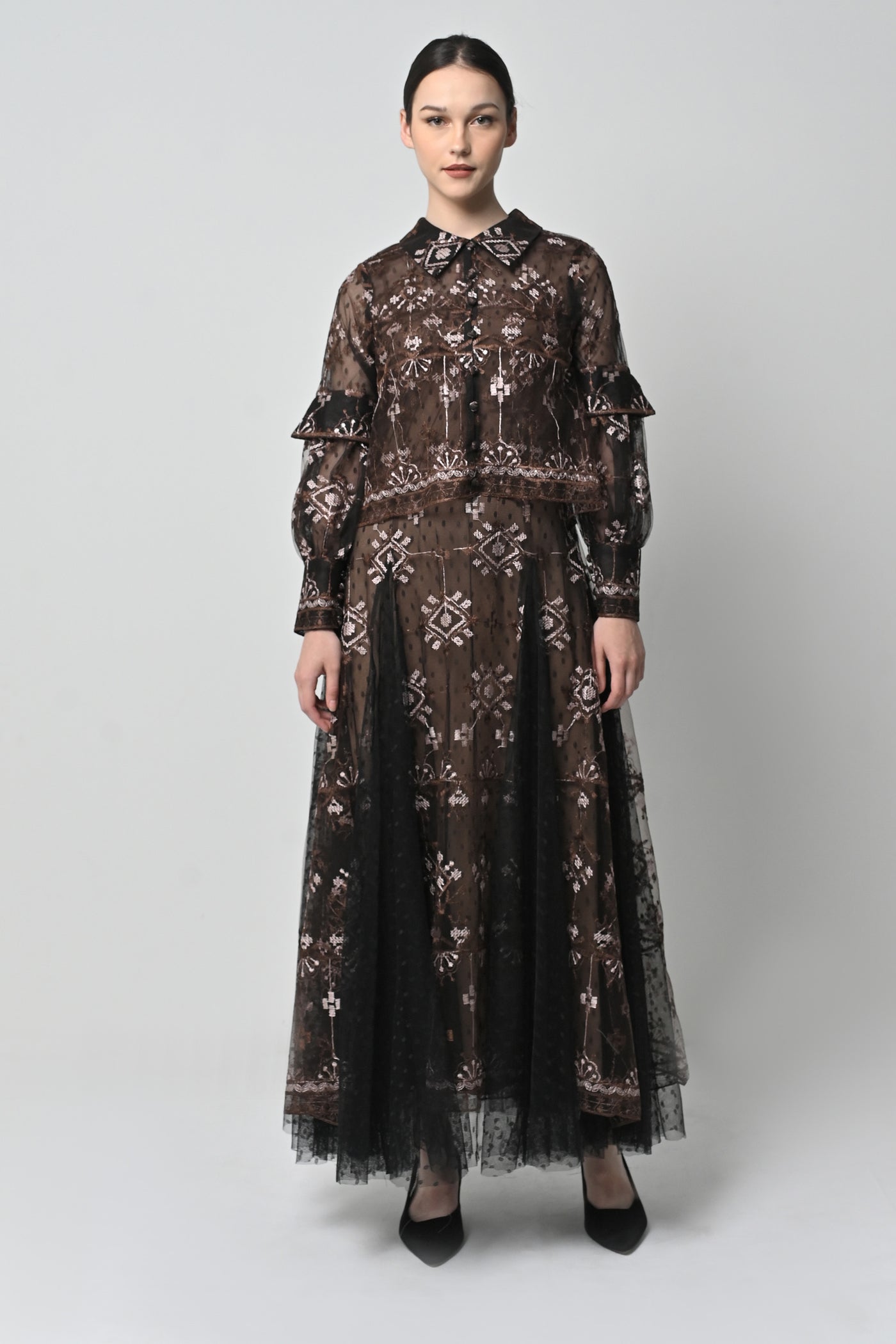 Ginna Dress in Mahogany