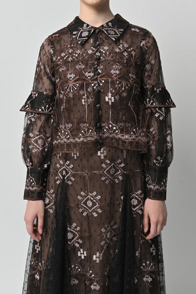 Ginna Dress in Mahogany