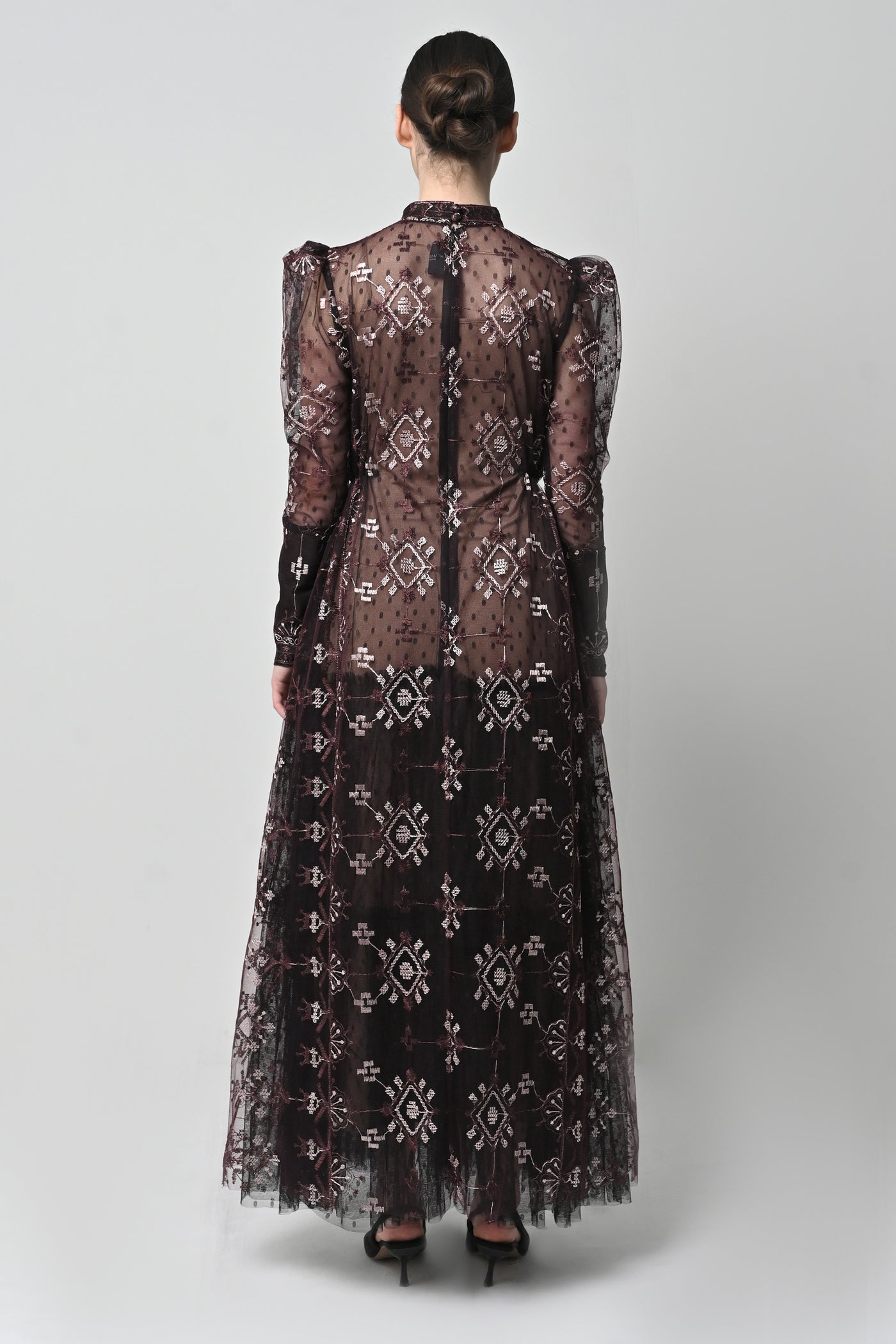 Jenna Dress in Deep Maroon