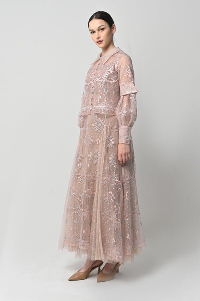 Ginna Dress in Dusty Pink
