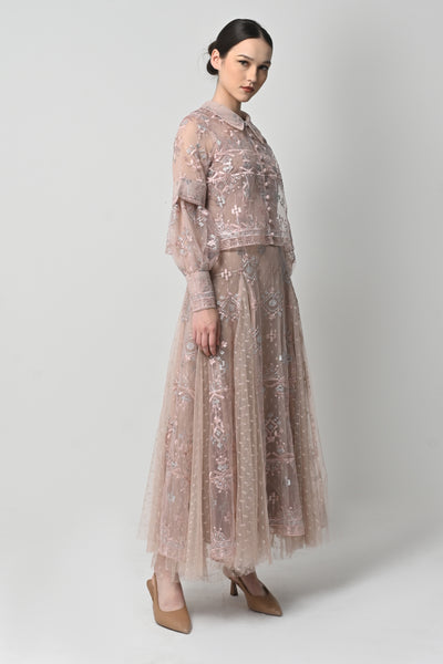 Ginna Dress in Dusty Pink