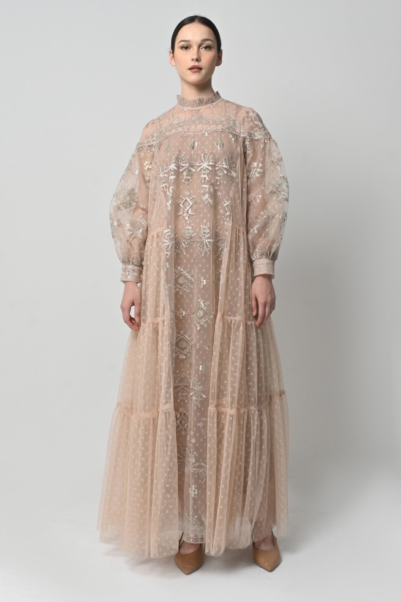 Risya Dress in Beige