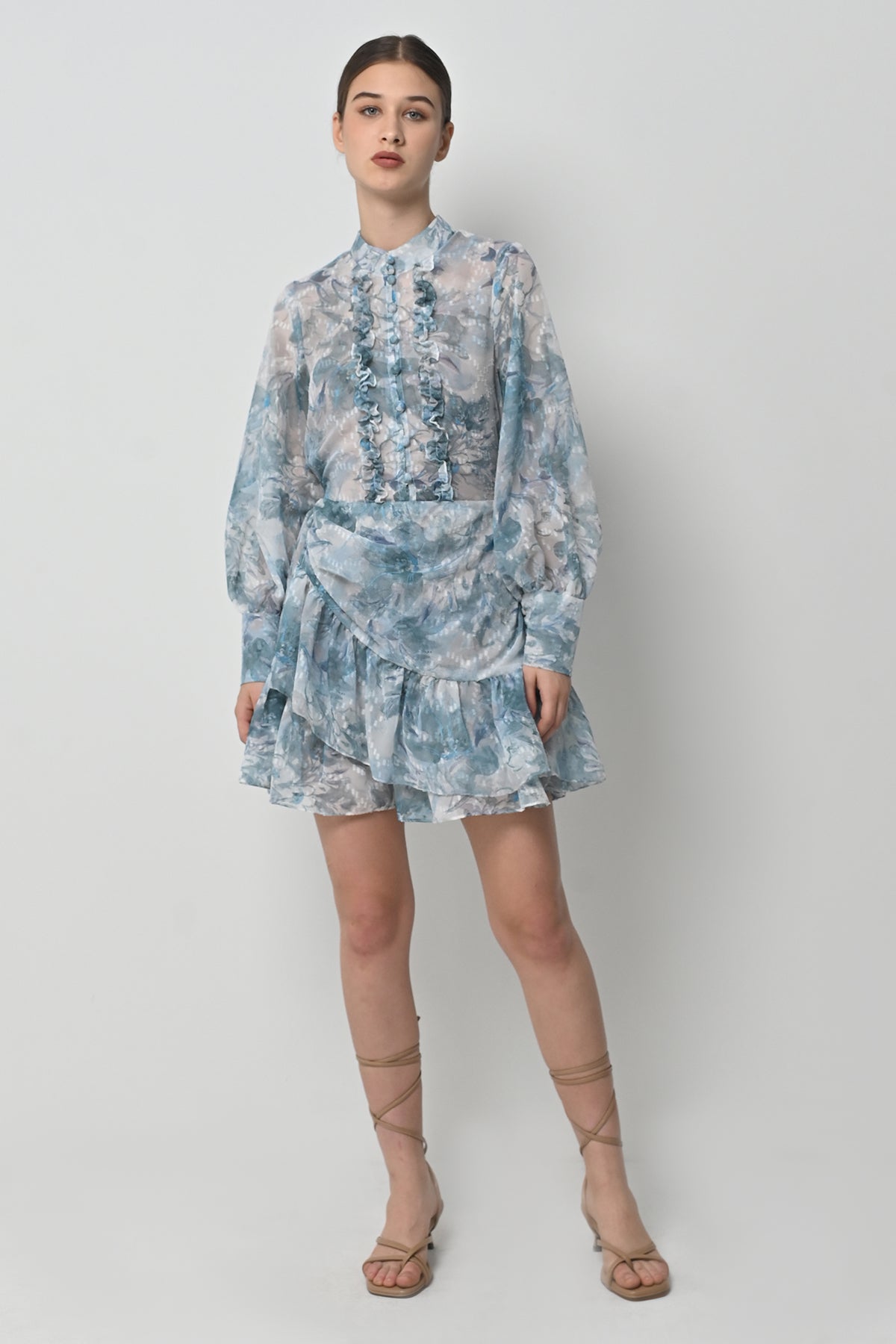 Jewa Dress in Dusty Blue