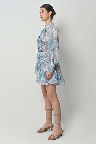 Jewa Dress in Dusty Blue