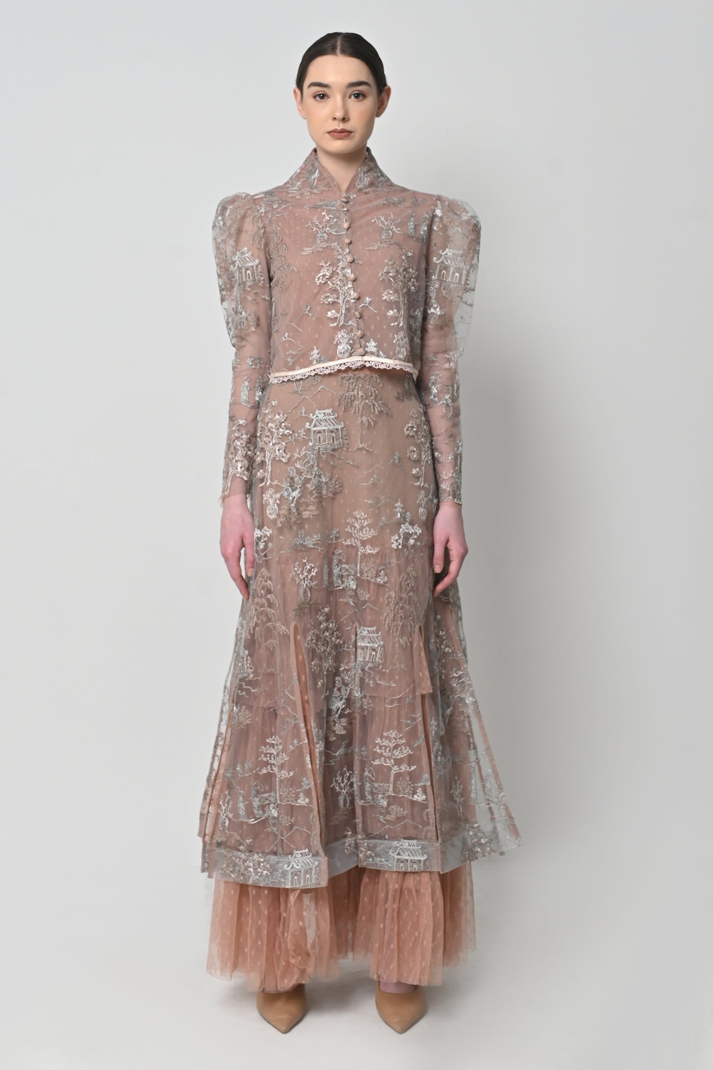 Chyna Dress in Silver Brown