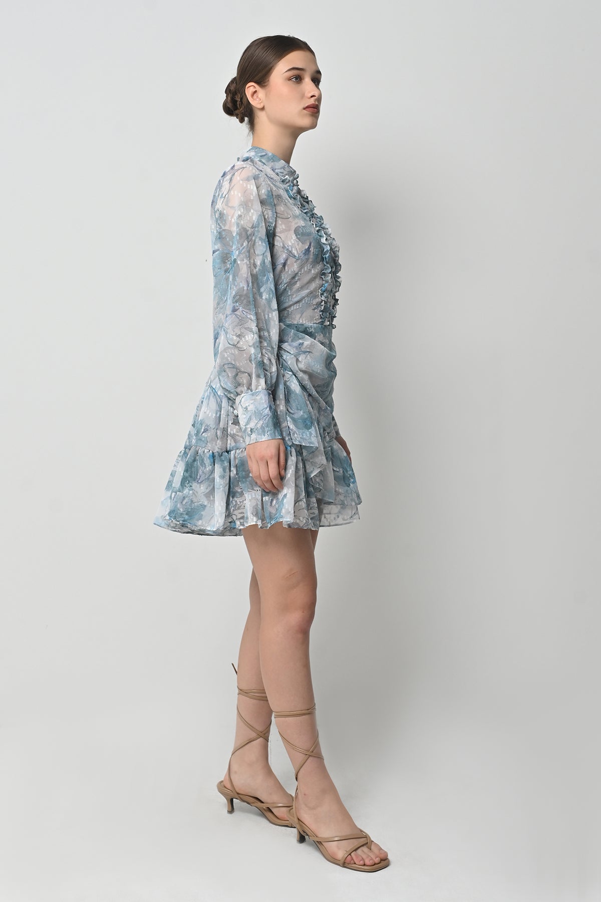 Jewa Dress in Dusty Blue