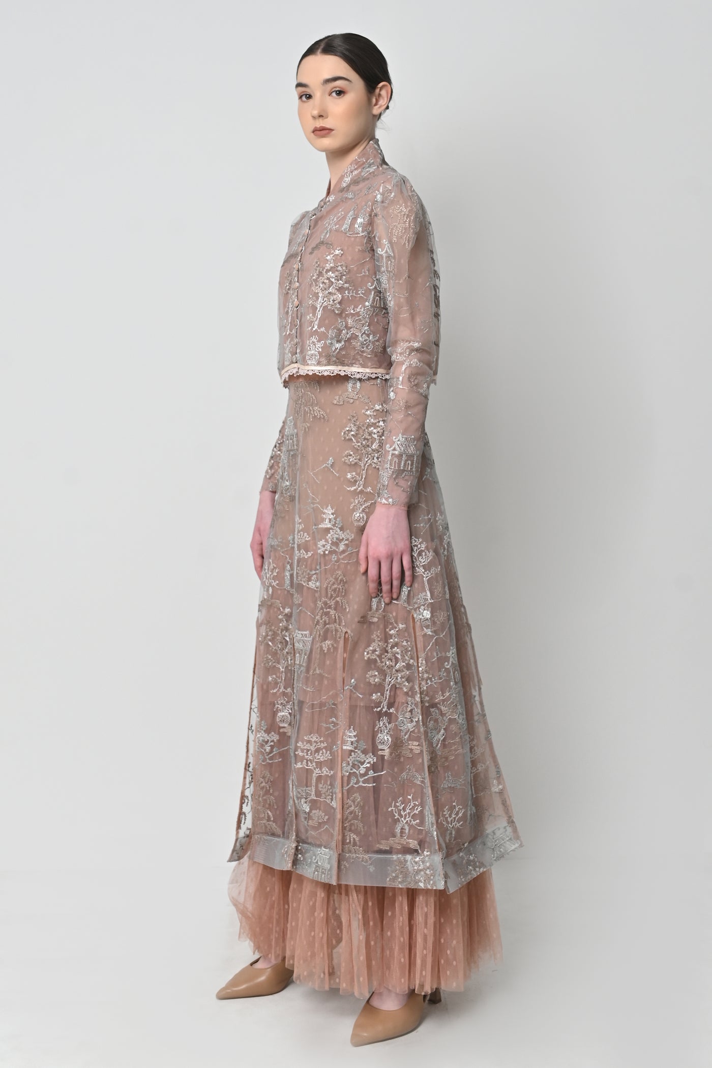 Chyna Dress in Silver Brown