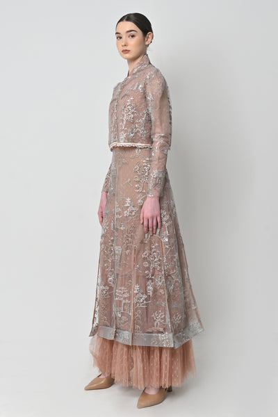 Chyna Dress in Silver Brown