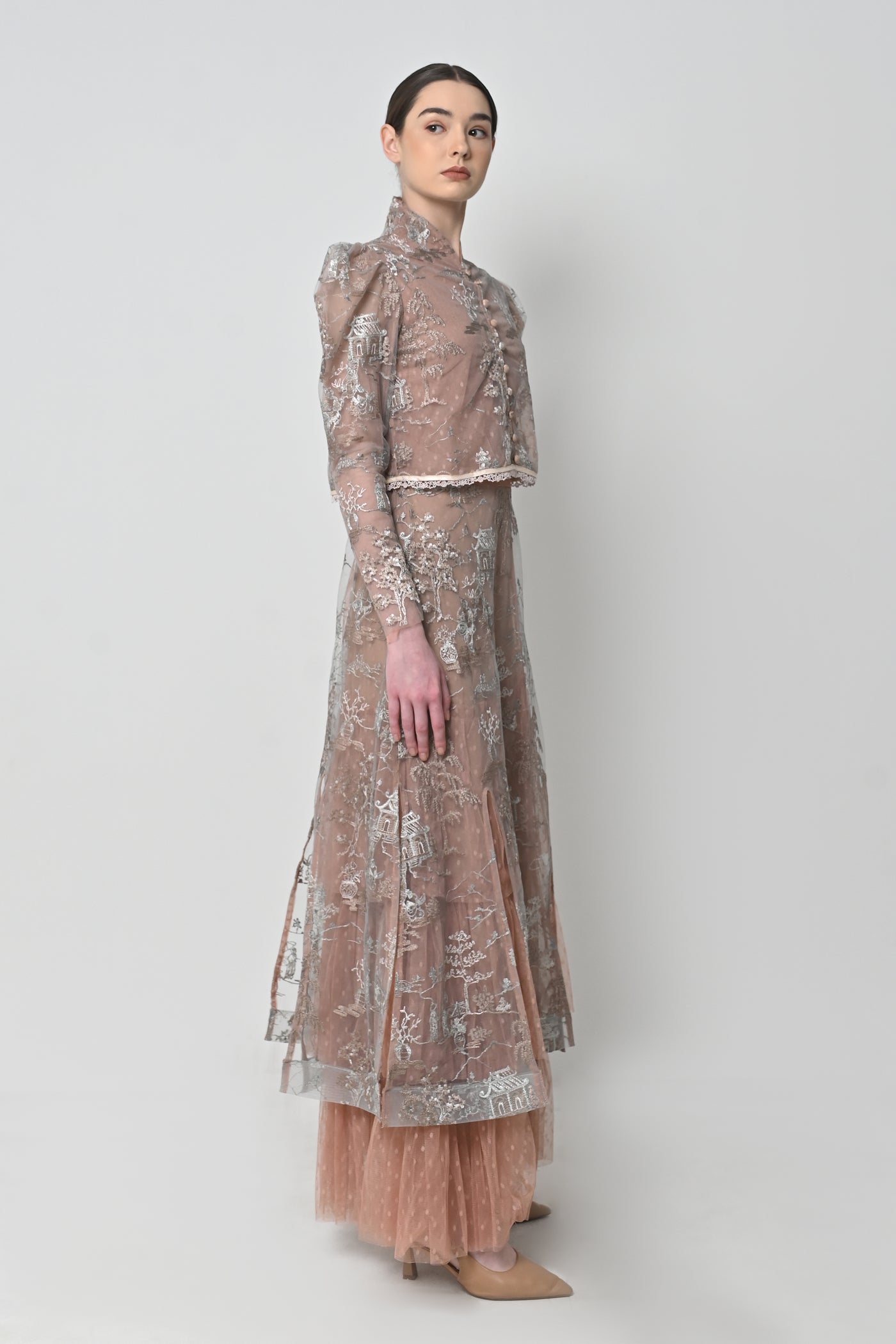Chyna Dress in Silver Brown