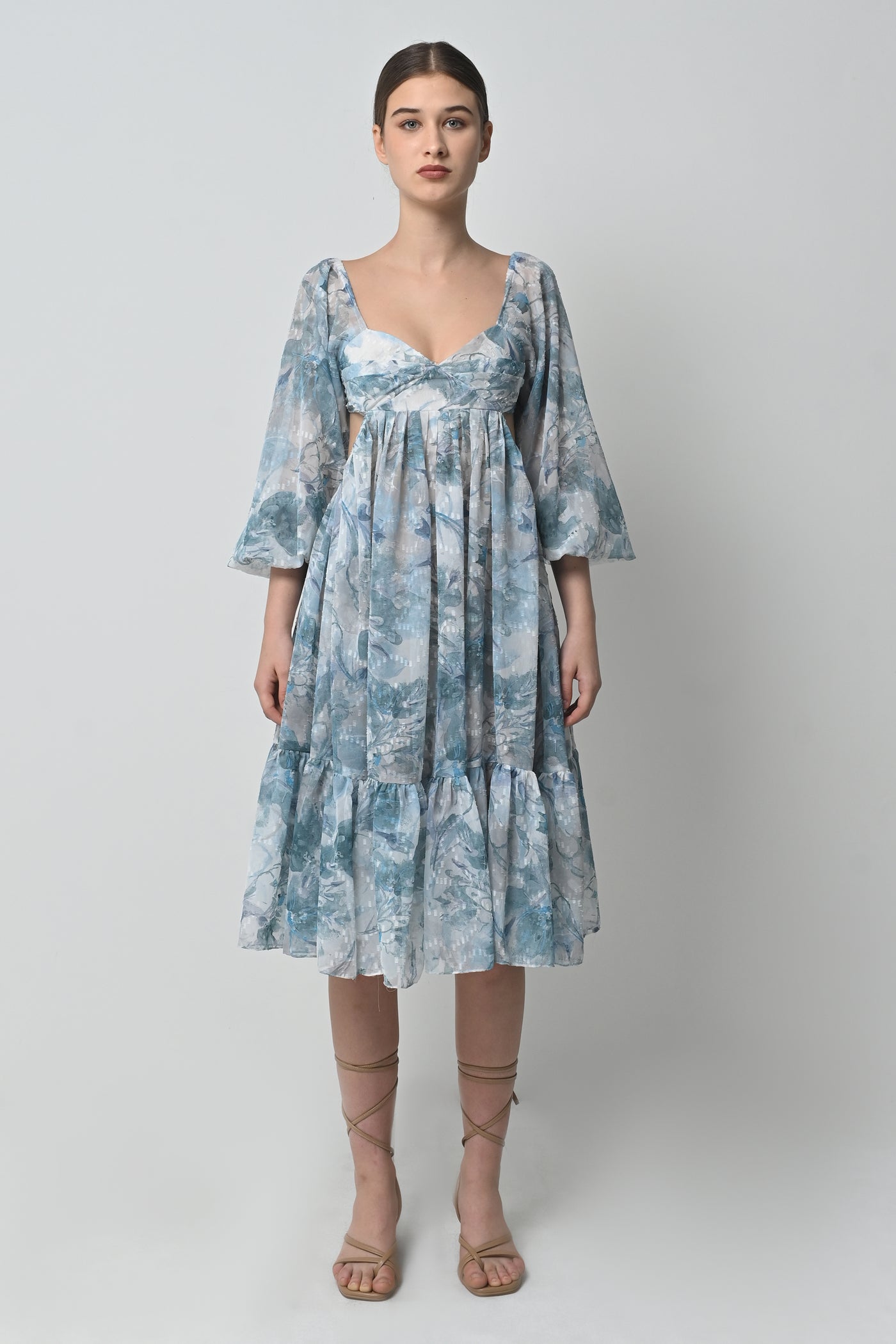 Jody Dress in Dusty Blue