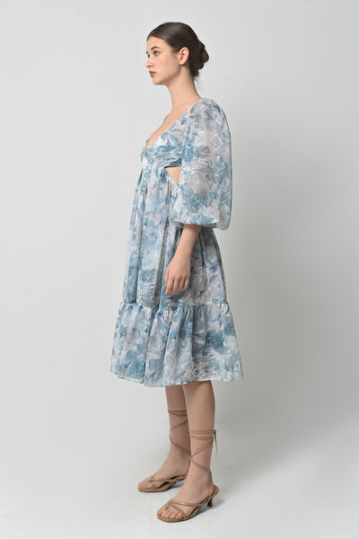 Jody Dress in Dusty Blue