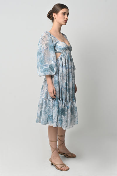 Jody Dress in Dusty Blue