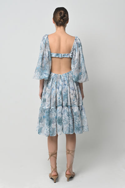 Jody Dress in Dusty Blue