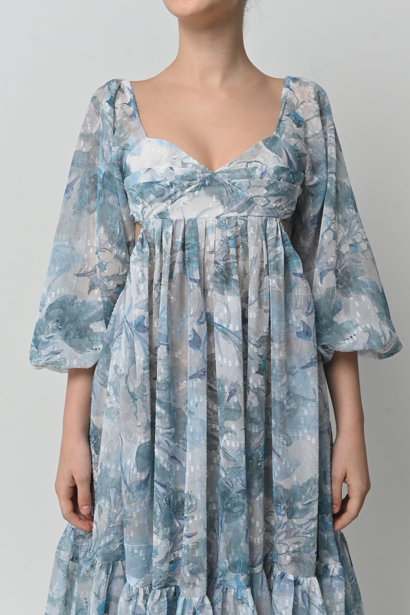 Jody Dress in Dusty Blue