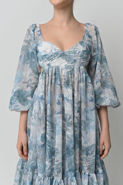 Jody Dress in Dusty Blue