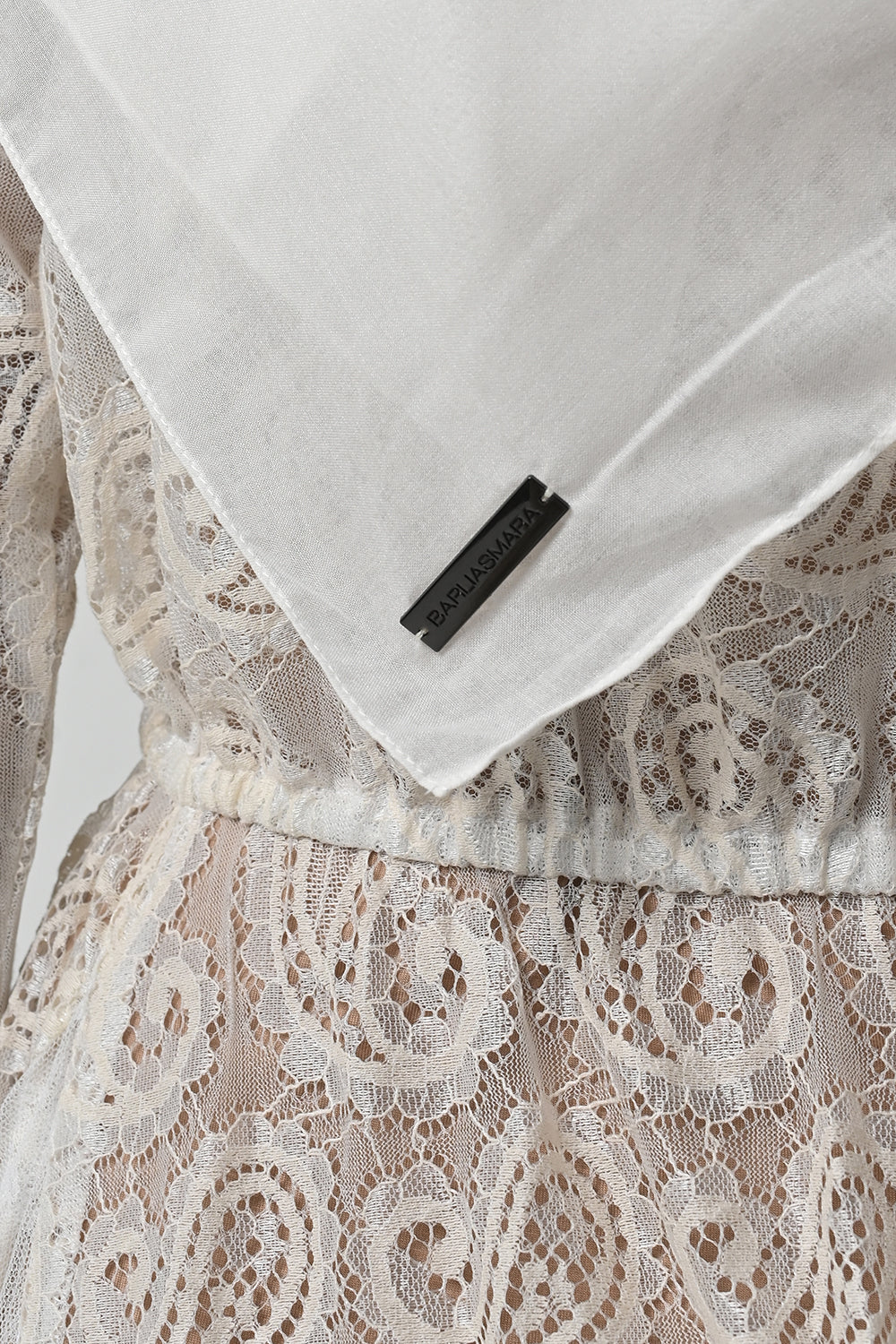 Ultrafine Voile Plain Square Scarf in Off White