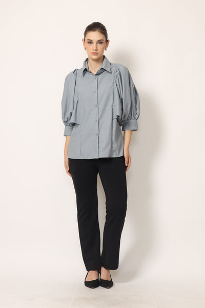 Queen Shirt In Light Blue