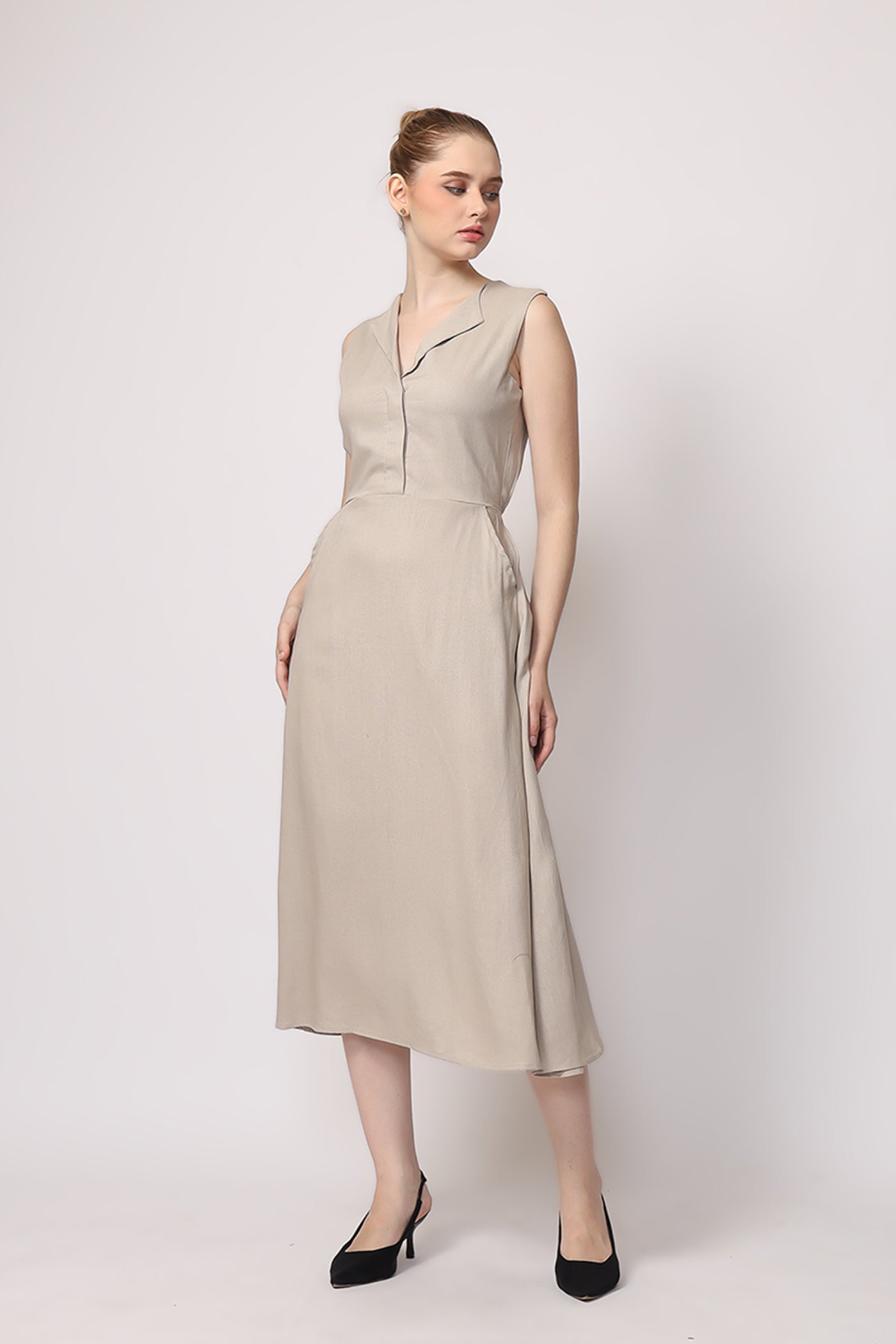 Lucia Dress in Sand