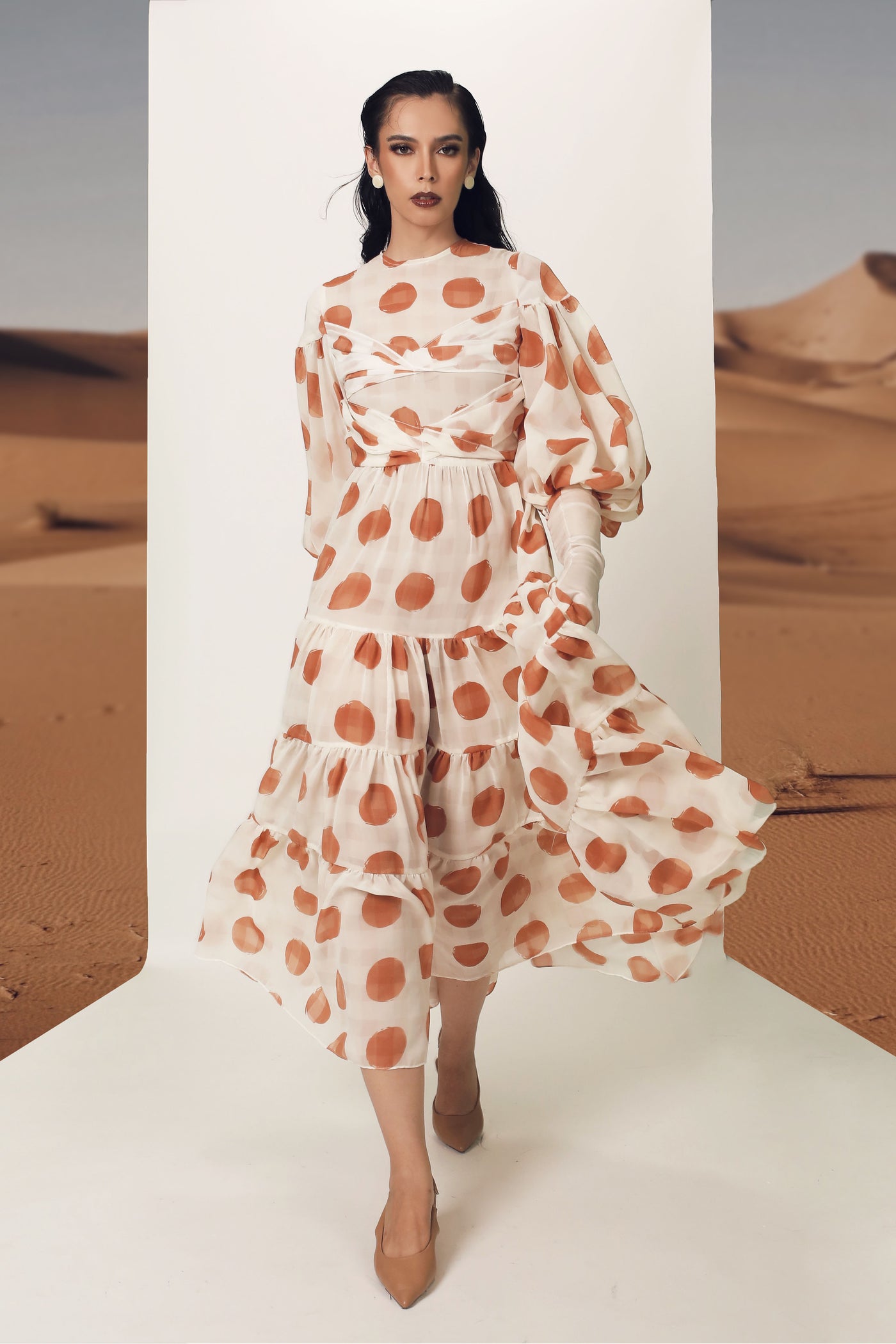 Odora Dress in Terracotta