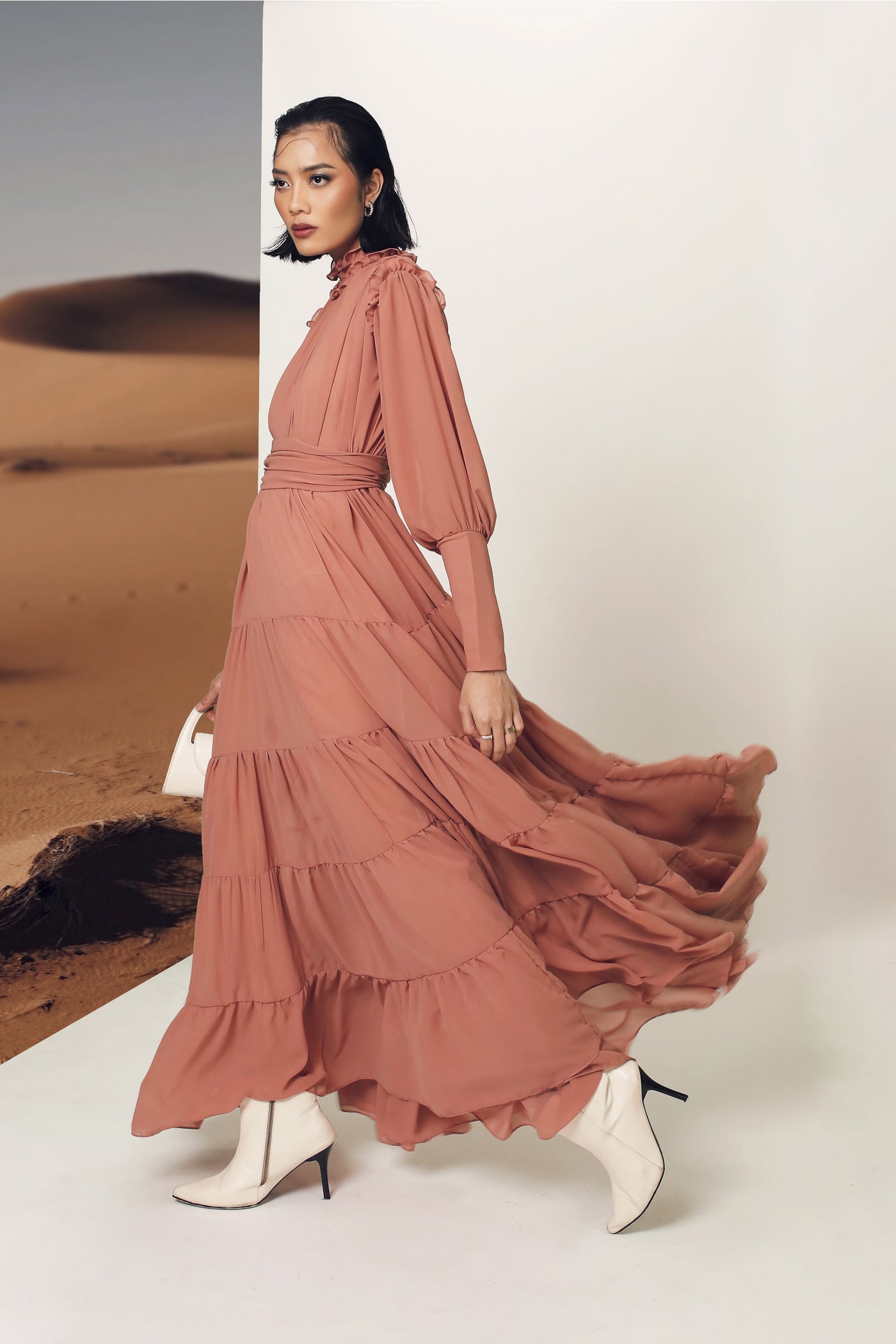 Ofra Dress in Terracotta