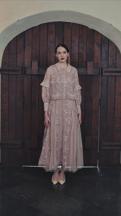 Ginna Dress in Dusty Pink