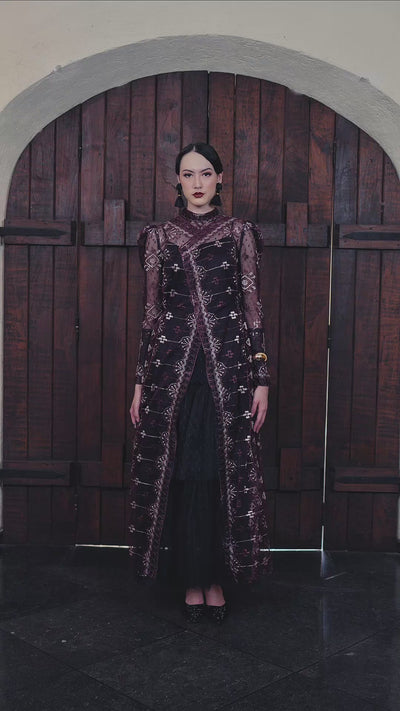 Jenna Dress in Deep Maroon