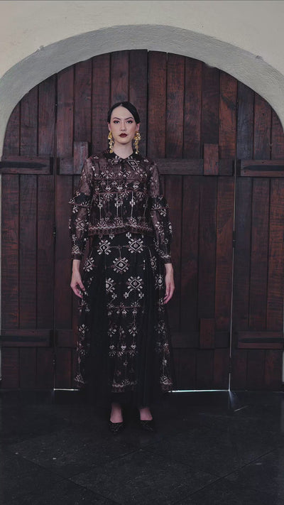 Ginna Dress in Mahogany