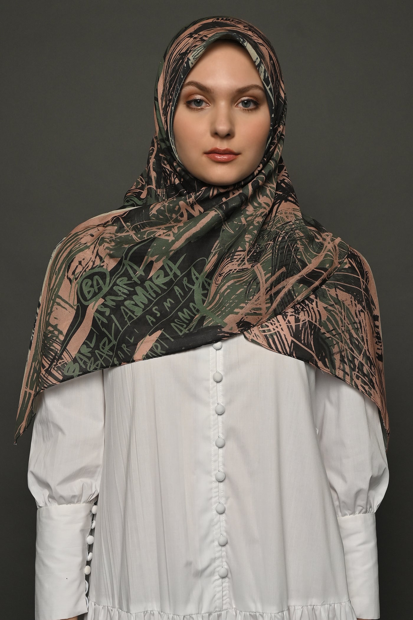 Grafitti Scarf in Army