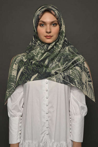 Grafitti Scarf in Army