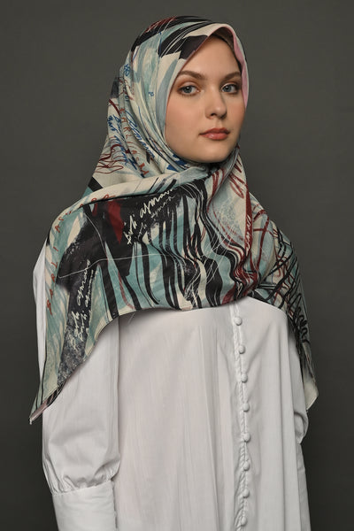 Grafitti Scarf in Mint
