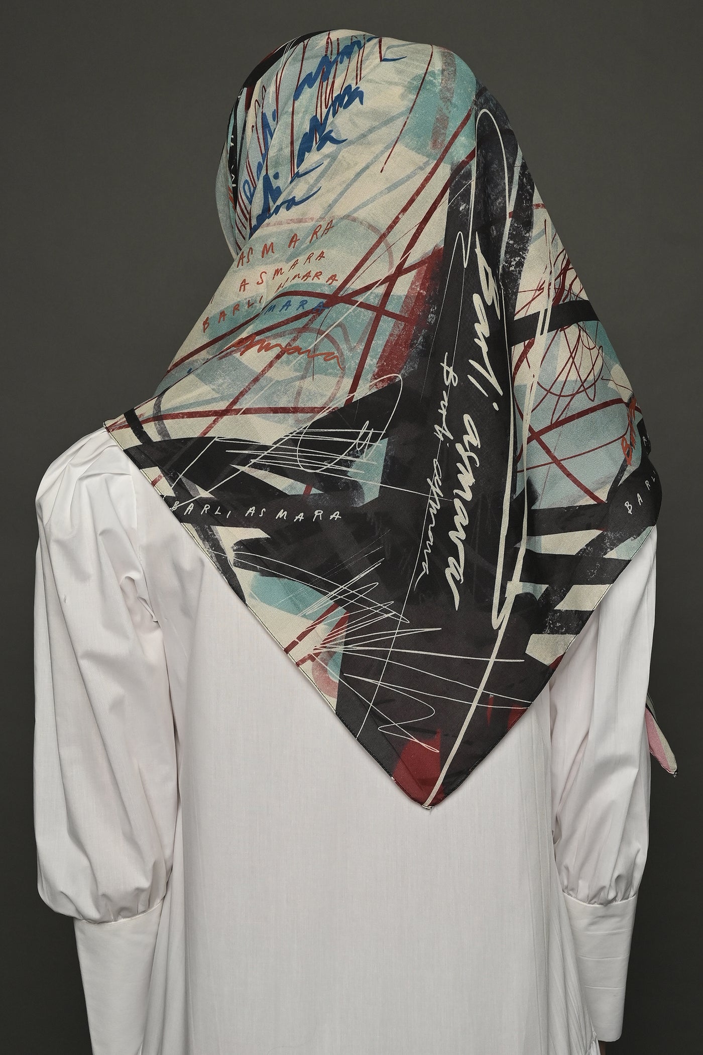 Grafitti Scarf in Mint