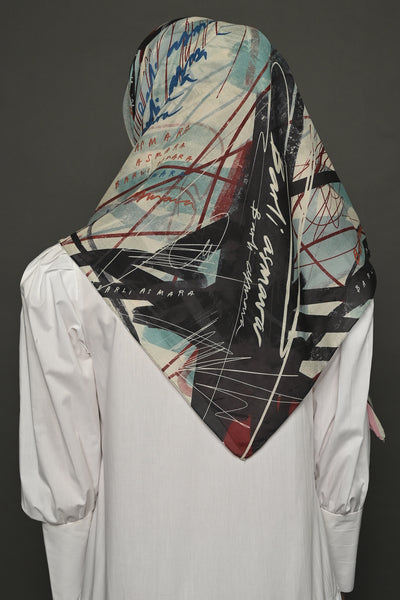 Grafitti Scarf in Mint