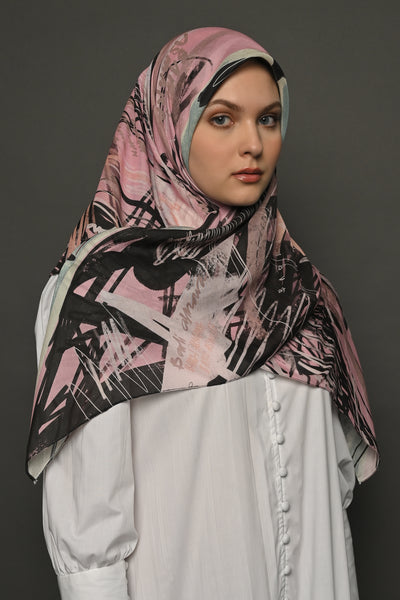 Grafitti Scarf in Mint