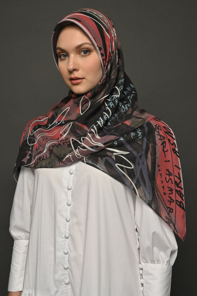 Grafitti Scarf in Purple
