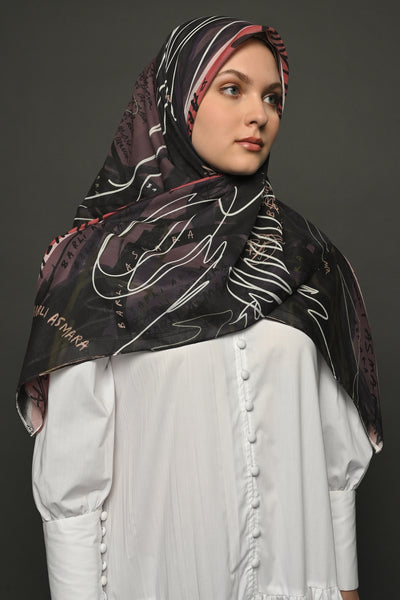 Grafitti Scarf in Purple