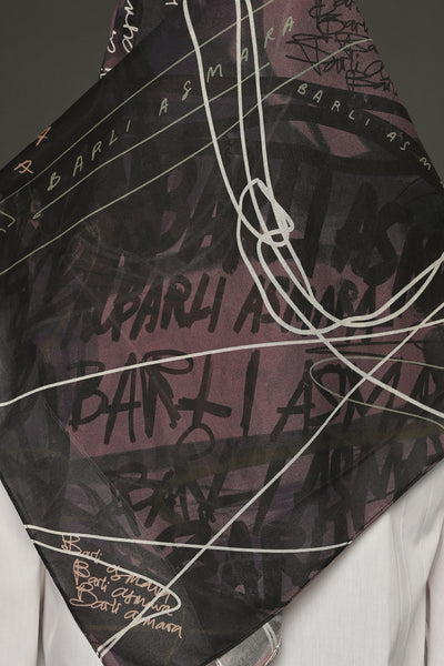 Grafitti Scarf in Purple