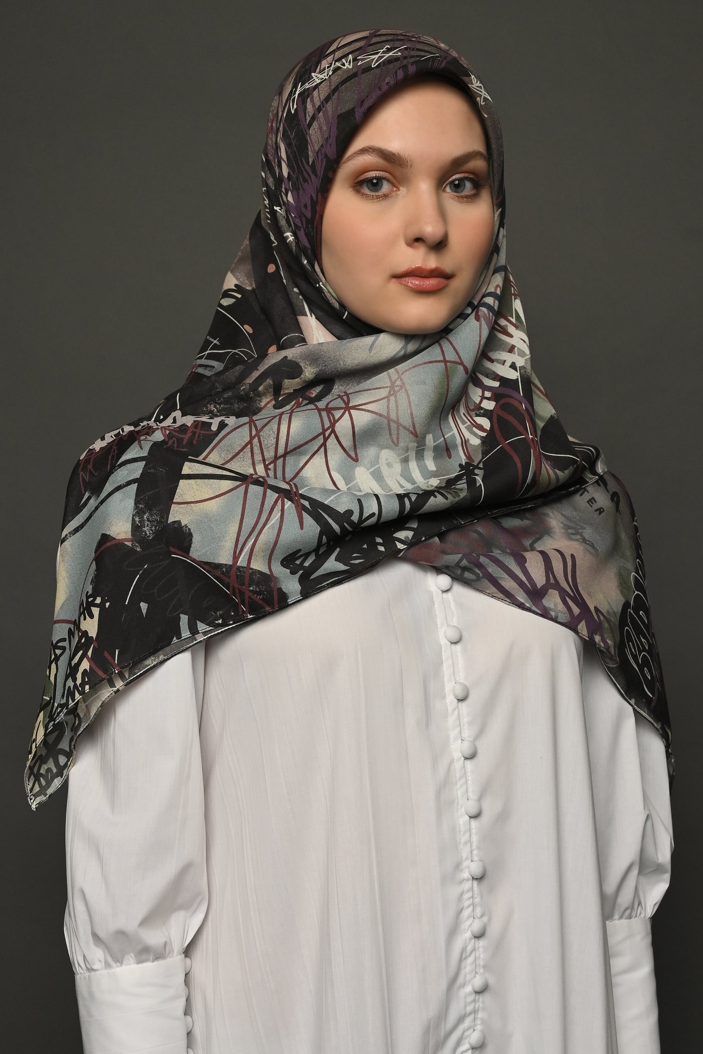 Grafitti Scarf in Multicolors