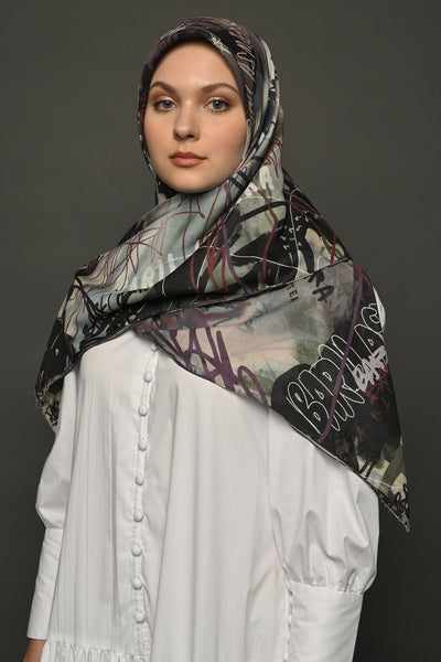 Grafitti Scarf in Multicolors